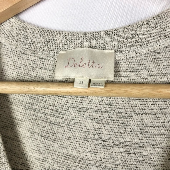 Anthropologie Deletta Dava Gray Floral Layered Tank Top XS - Picture 5 of 5